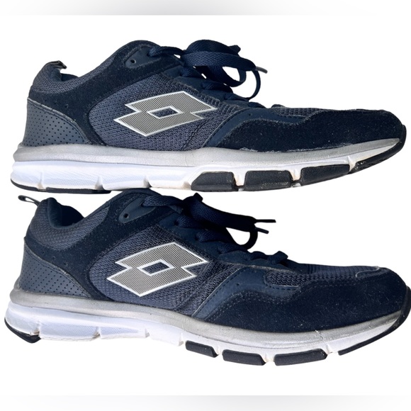 Lotto Other - Lotto Navy Blue Suede Trim Sneakers Size 9